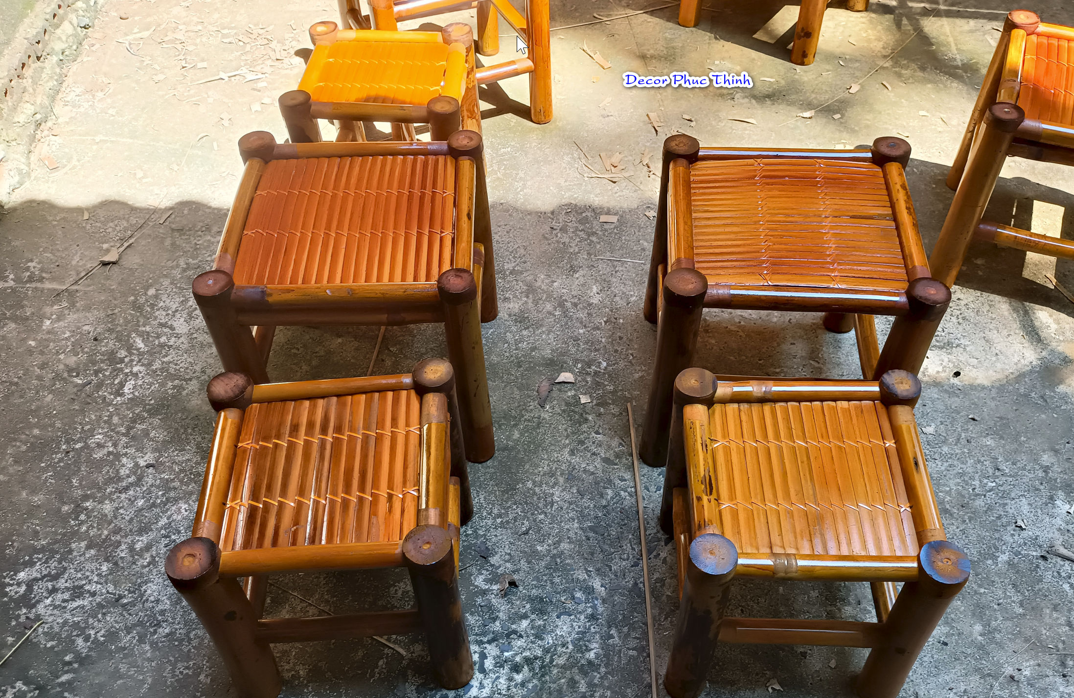 Ghế đôn bằng tre tự nhiên