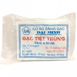 Gạc y tế tiệt trùng đại minh 20x20