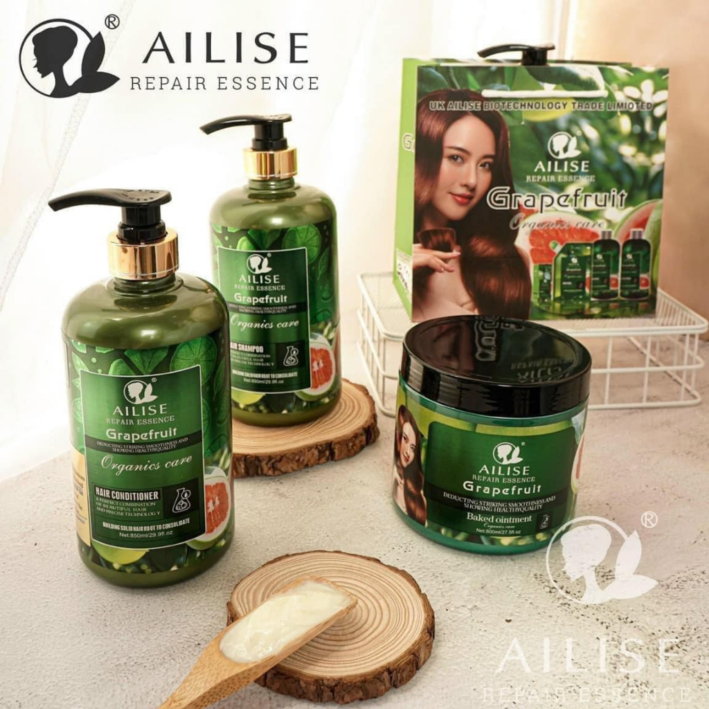 Dầu gội, dầu xả và dầu hấp bưởi Ailise grapefruit 850ml