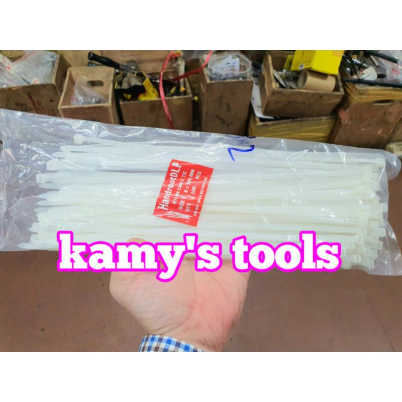 [HCM]Dây rút dây thít nhựa màu trắng 8x300 và 10x500 (1 bịch/100 sợi)