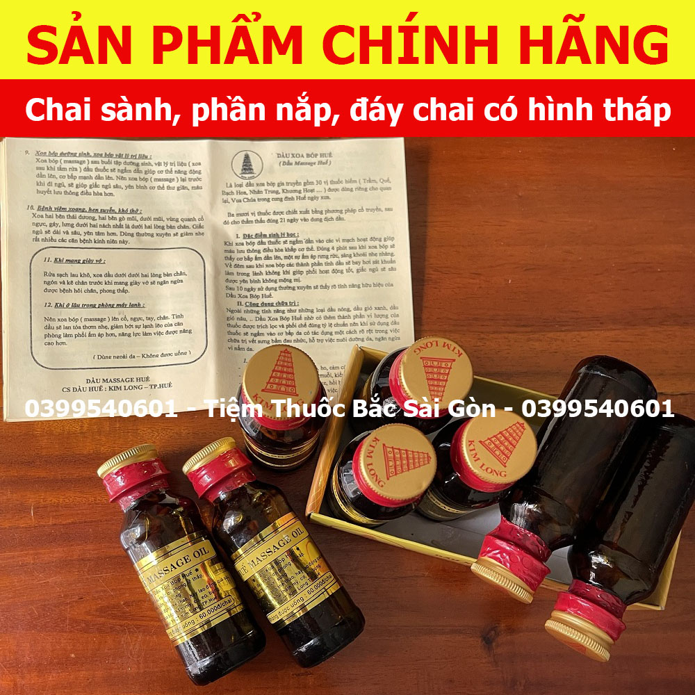 Dầu Massage Huế Kim Long Chai Sành (chính hãng, date mới)