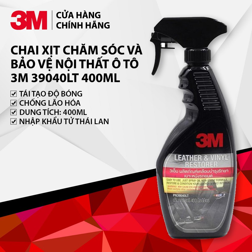 [ Tặng Nón Kết 3M]  Bộ sản phẩm chăm sóc xe hơi toàn hoàn hảo nội thất - lốp - bóng sơn - Nhập khẩu Thái Lan