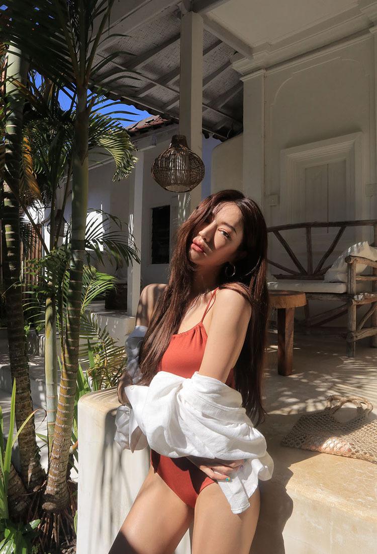 Monokini cam đất buộc dây lưng