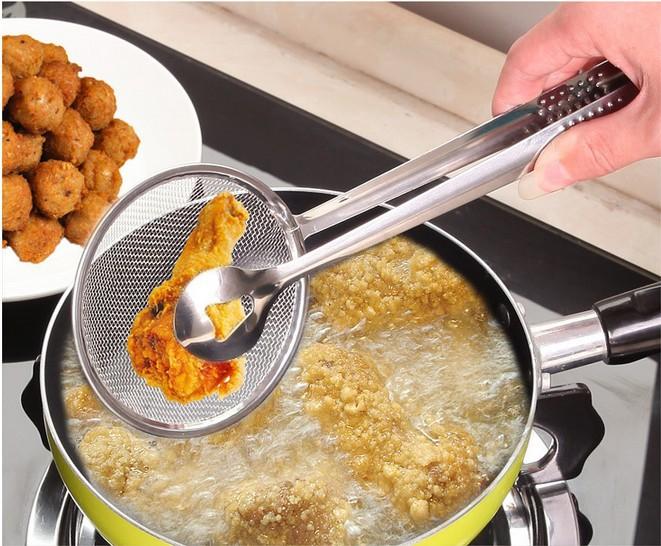 Dụng Cụ Gắp Thức Ăn Có Lưới 2 Trong 1 Cao Cấp