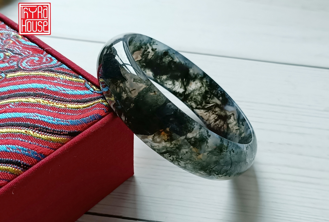 Vòng Băng ngọc thủy tảo Moss Agate