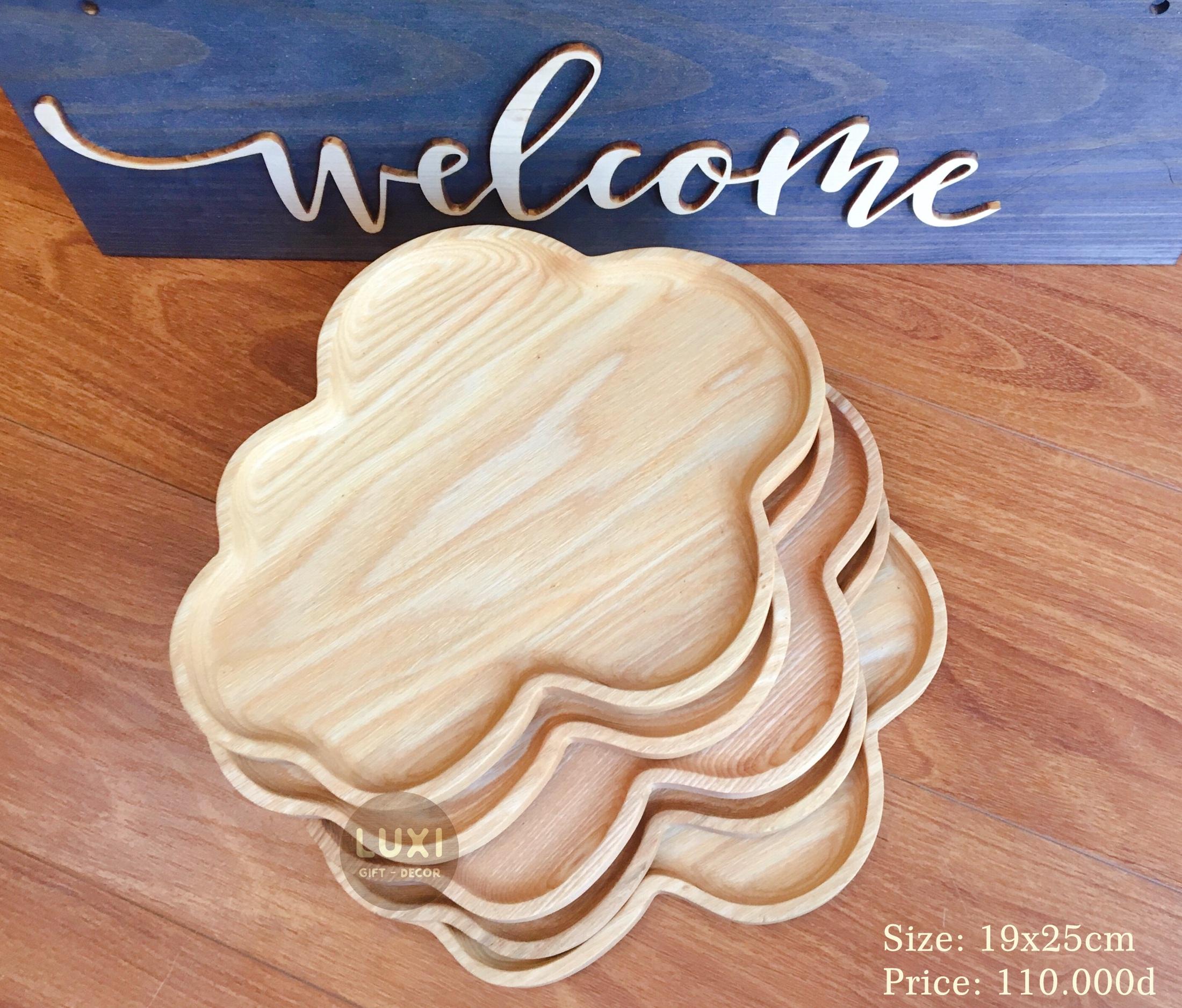 Thớt gỗ decor mây nhỏ 11 LUXI decor