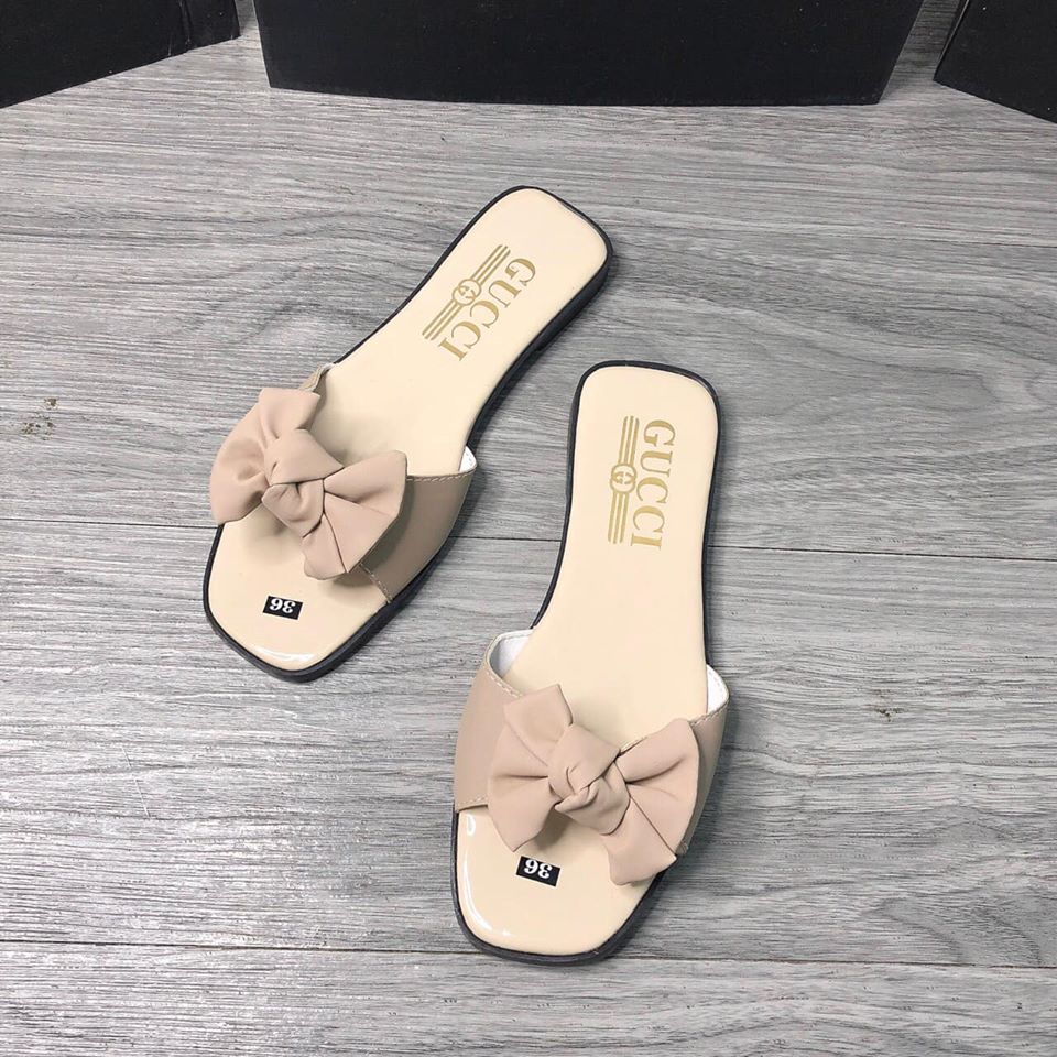 ảnh thật- dép nữ thắt nơ lụa đủ 4 màu cực đẹp kèm clip