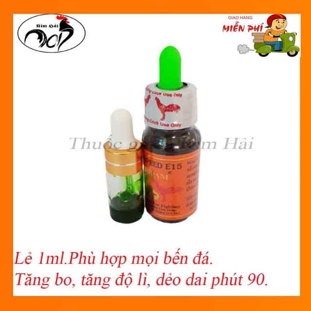 MeGa Speed E15-Lampam Thái Lan-[chiết lẻ 1ml-[nhỏ trước đá 30 phút]-dùng được mọi bến gà (Nước màu xanh lá cây)-Tăng bo, tăng độ lì, dẻo dai phút 90.