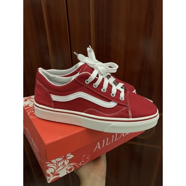 💯💥GIÁ SIÊU RẺ 💥 ❤️ Giày Van Nam,Nữ Đen-Đỏ Đủ Size Từ 35-43