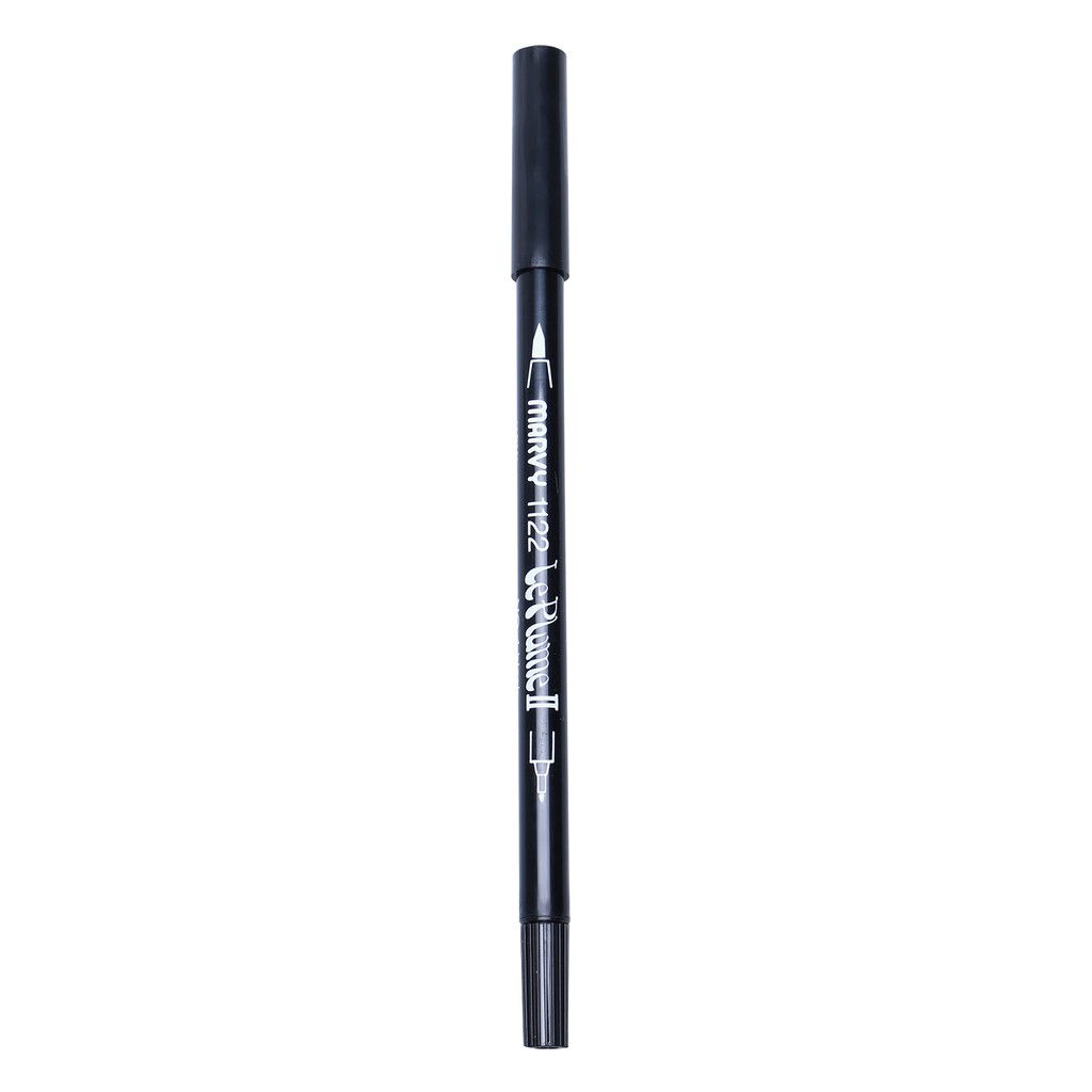 [HCM]Bút Marker Marvy Brush Leplume Màu Đen Số 01