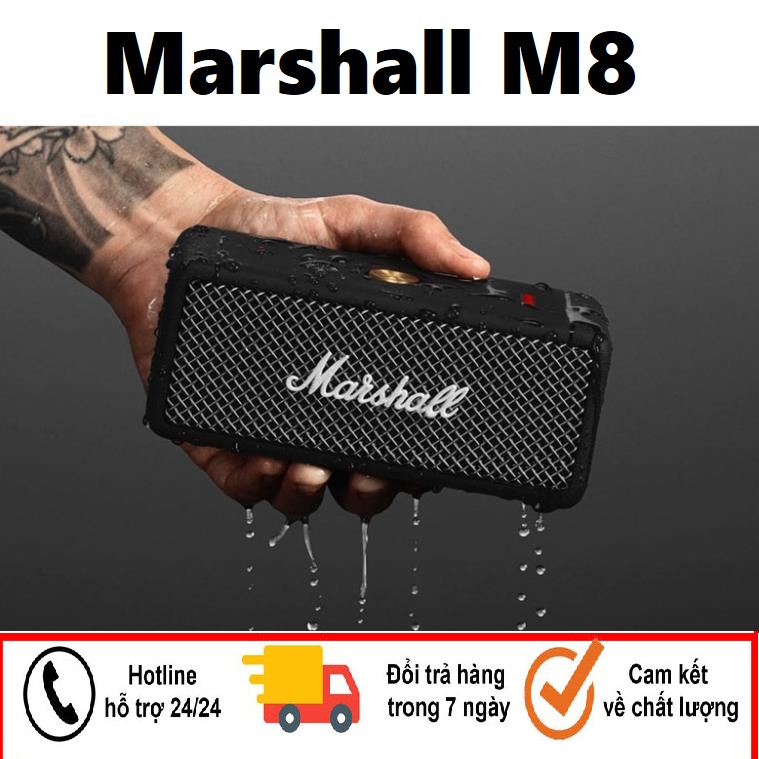 Loa Bluetooth Không Dây Marshall Emberton M8 phiên bản Mới 2023 , Thiết Kế Sang Trọng , Âm Thanh Bass Căng , Pin trâu âm thanh chất lượng chống nước IPX7. BẢO HÀNH 3 THÁNG