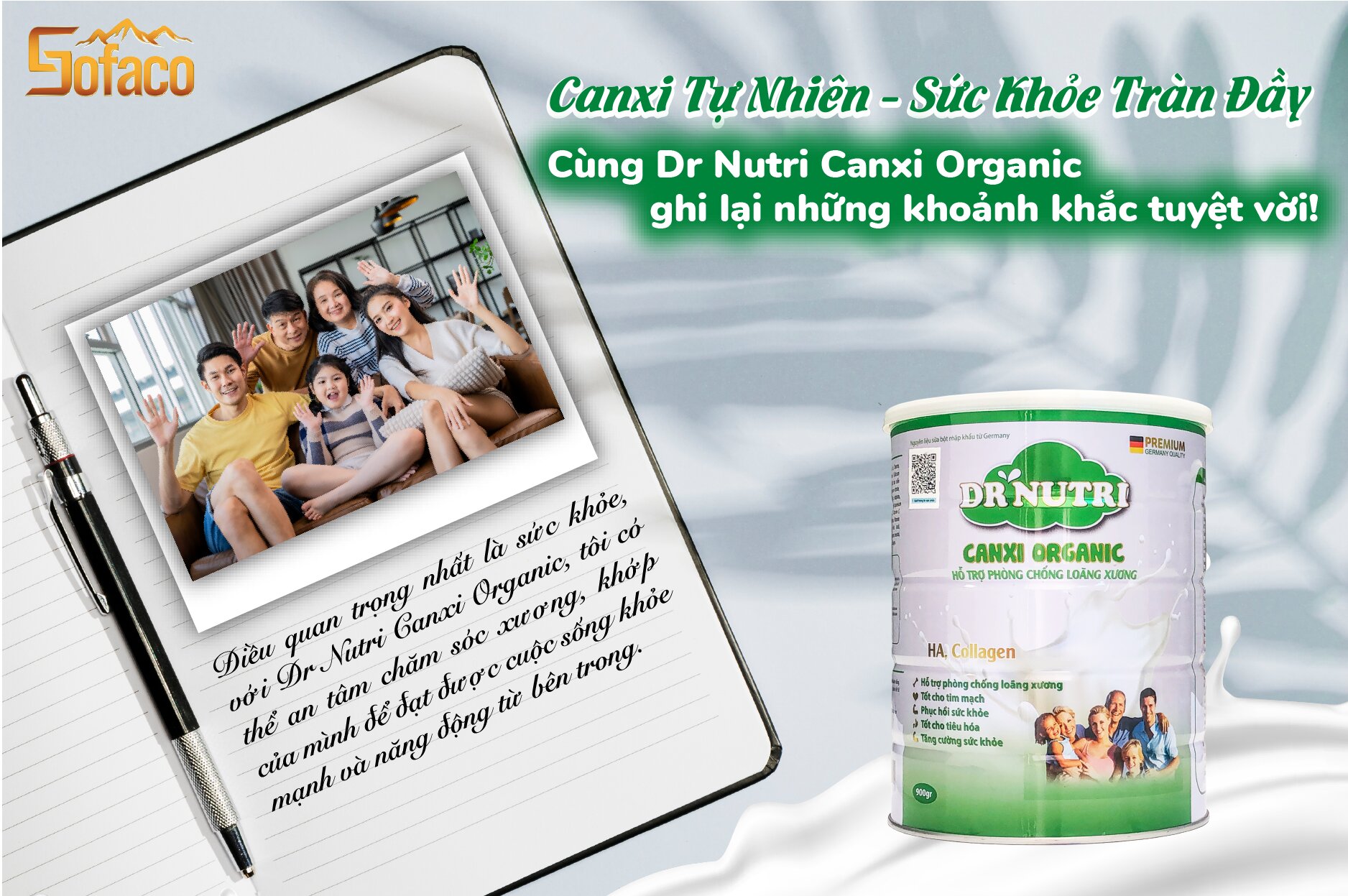 SỮA BỘT DR. NUTRI CANXI ORGANIC 900GR
