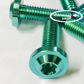 5 Ốc TiTan GR5 8Li 2 Xanh Lục Bảo (100%Titan)