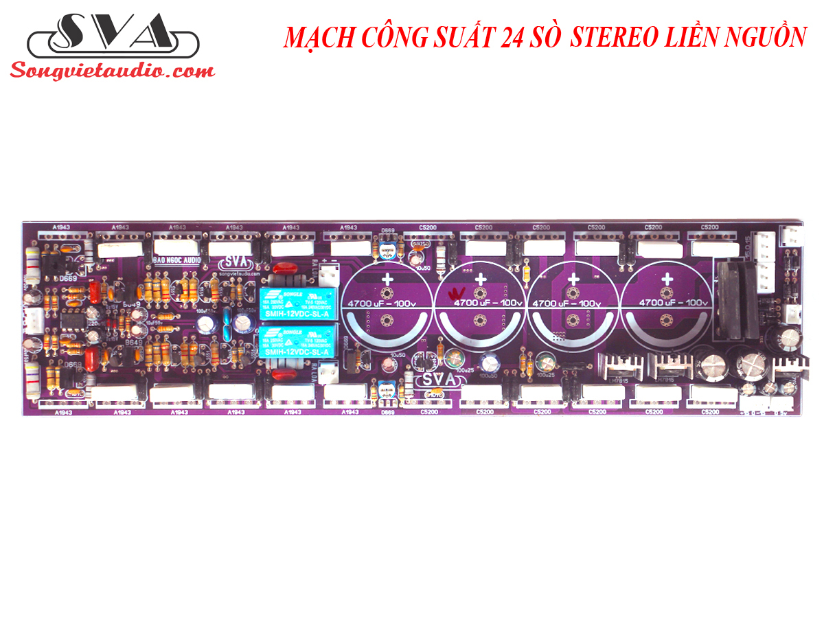 MẠCH CÔNG SUẤT 24 SÒ LIỀN NGUỒN 2 KÊNH - 1 MẠCH