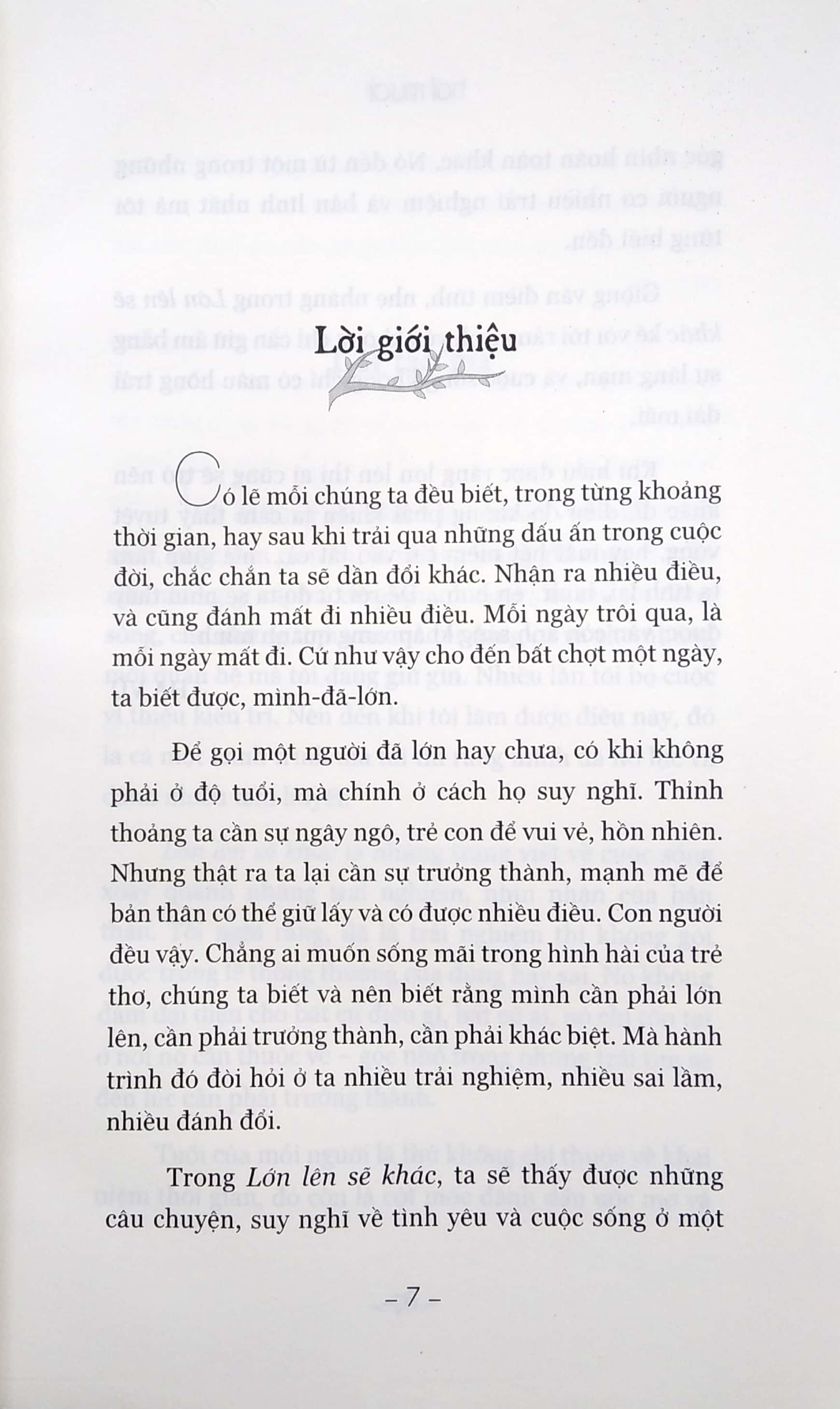 Sách - Lớn lên sẽ khác