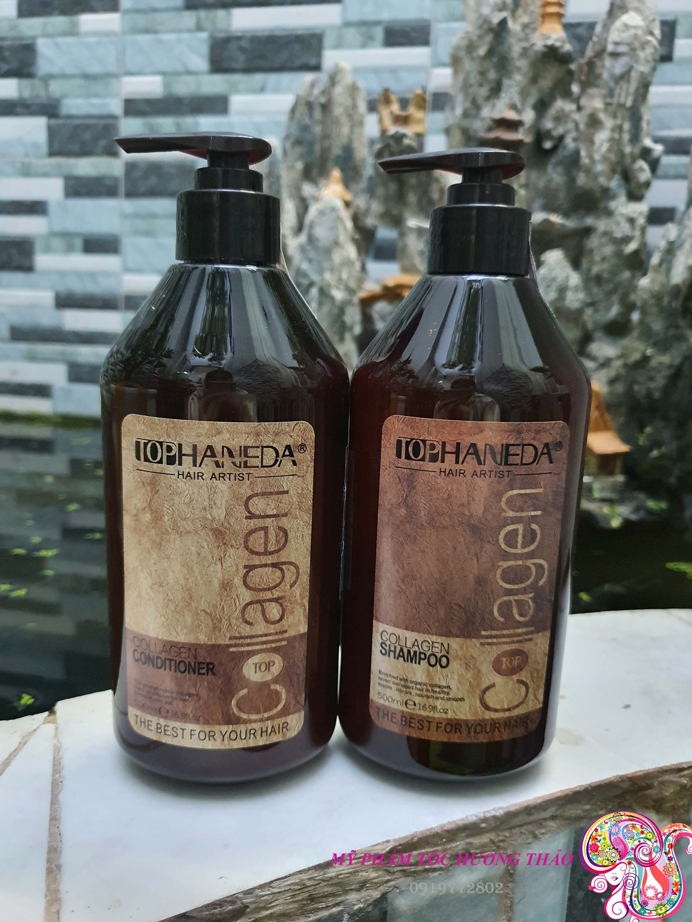 DẦU GỘI XẢ HANEDA COLLAGEN SIÊU PHỤC HỒI TÓC YẾU HƯ TỔN 500ML