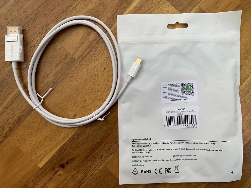 Cáp Chuyển Đổi Type-C To Displayport Dài 1,5m Ugreen 40420