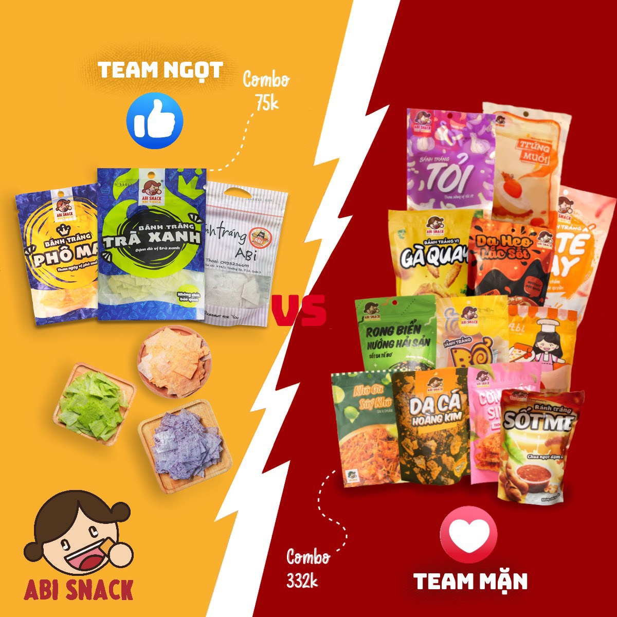 [HCM]BÁNH TRÁNG ABI COMBO MẶN 12 LOẠI