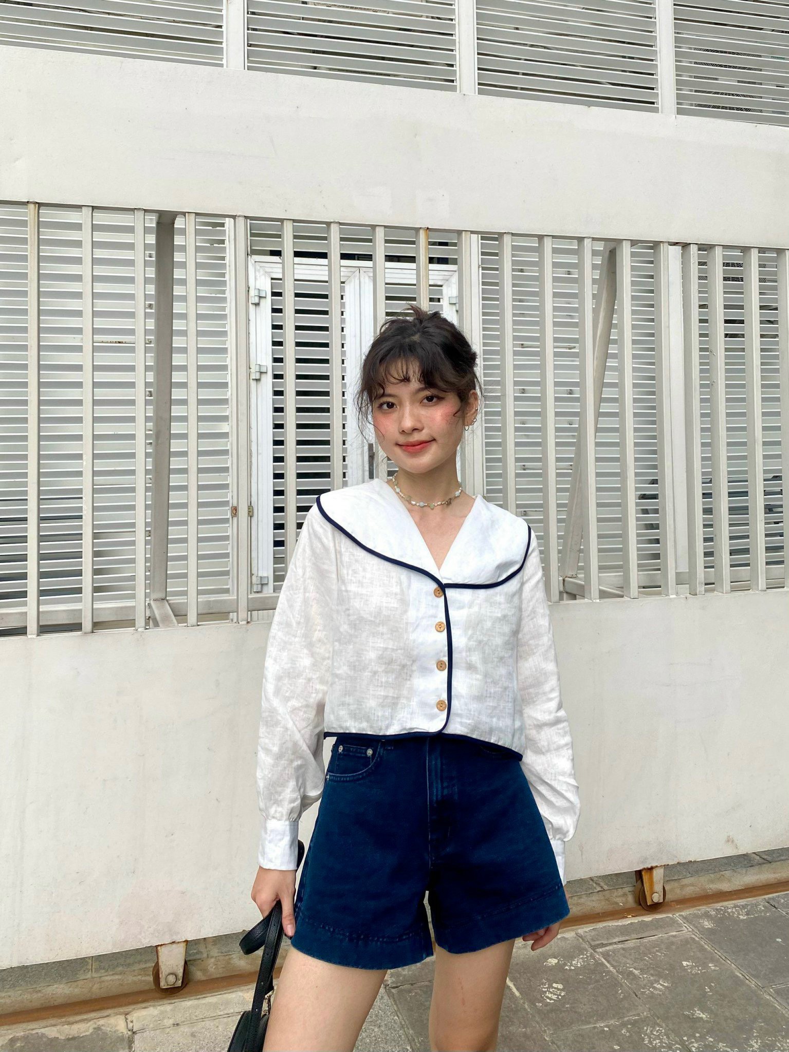 KIDO Quần shorts jeans dập lai PULL JEAN SHORTS