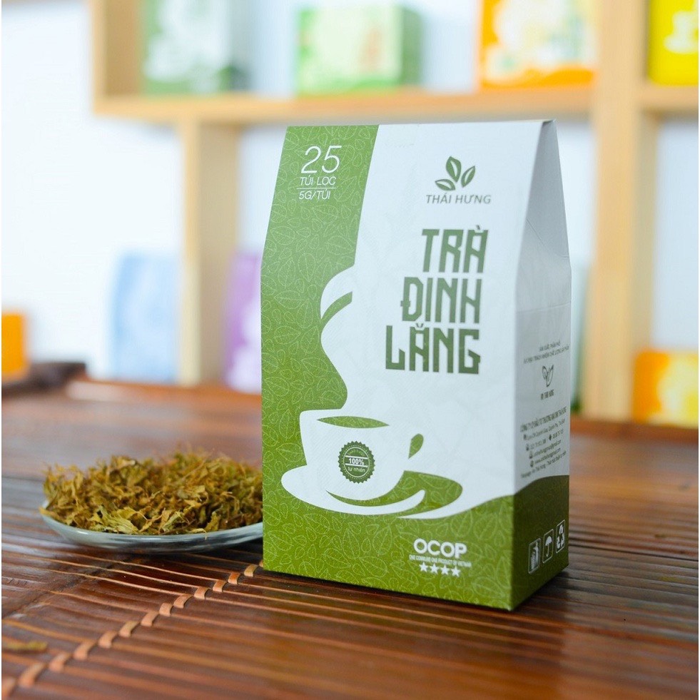 Trà Đinh lăng (25 túi lọc x 5g) An thần, giảm stress, giúp ngủ ngon