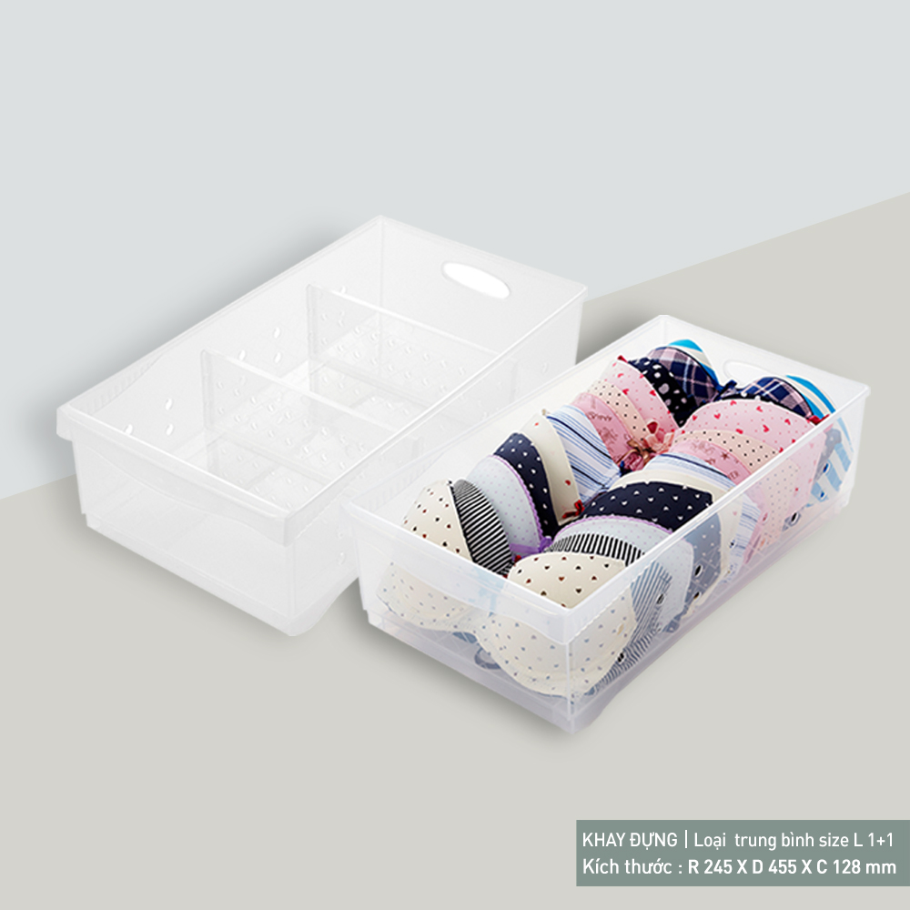 Khay nhựa Oliving loại trung bình size L (Tray 3)