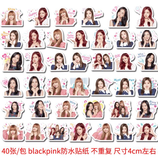 SET 40 HÌNH DÁN STICKER BLACKPINK KUTE