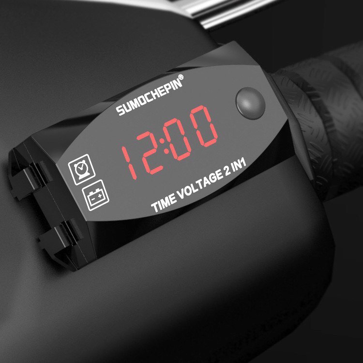 Đồng Hồ Đo Volt Ắc Quy 2 in 1 [ Đo volt và Giờ ]