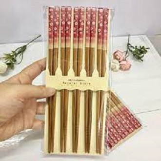 Bộ 5 đũa mẫu hoa đỏ - Nội địa Nhật Bản