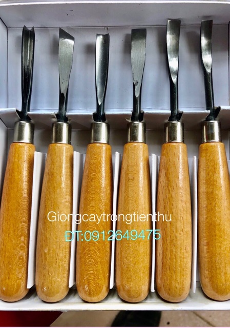 BỘ ĐỤC CÂY CẢNH,GỖ MỸ NGHỆ 6 MÓN CAO CẤP