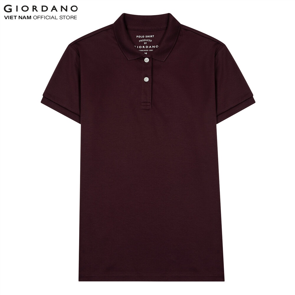 Giordano áo thun có cổ nữ luxury touch polo 05310236