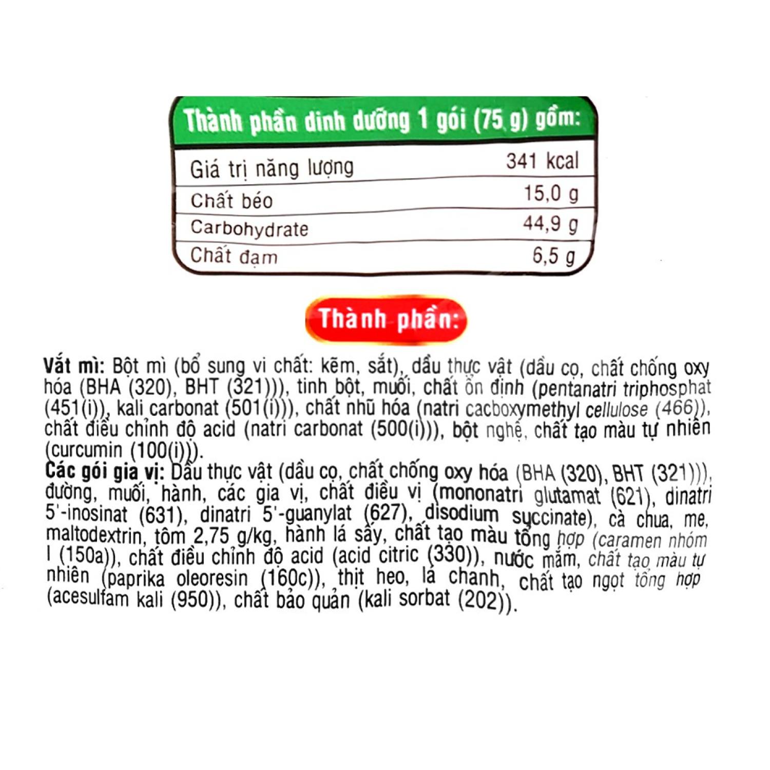 10 gói Mì Tôm Hảo Hảo Xào Các Vị (10 gói x75G)
