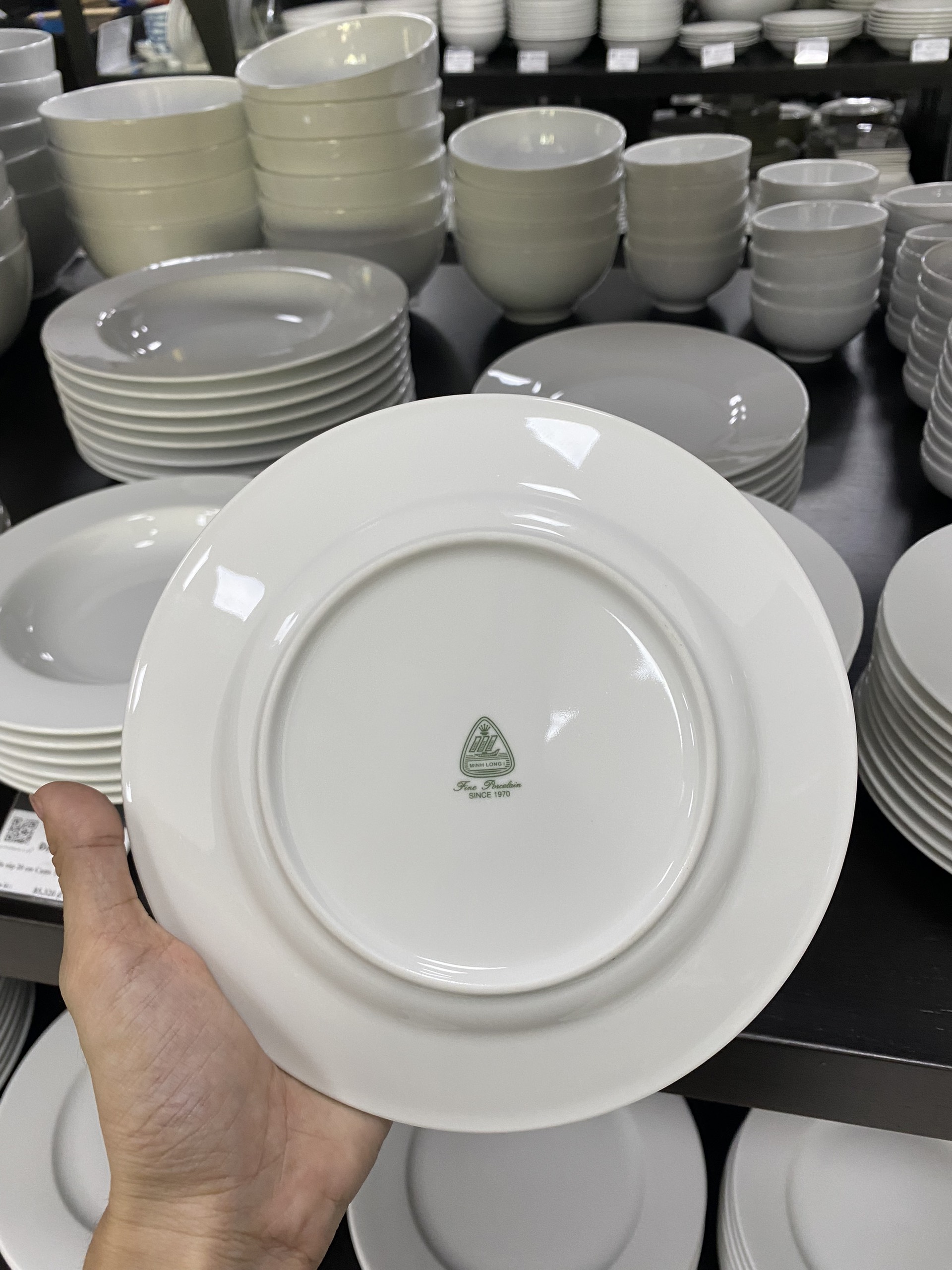 Dĩa tròn 15 cm Jasmine Trắng - Gốm sứ cao cấp Minh Long I