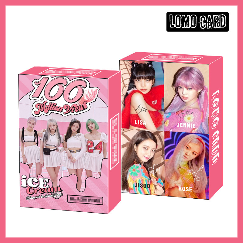 韩星周边女团粉墨 ROSE JENNIE RISOO LISA 照片卡写真珍藏LOMO卡