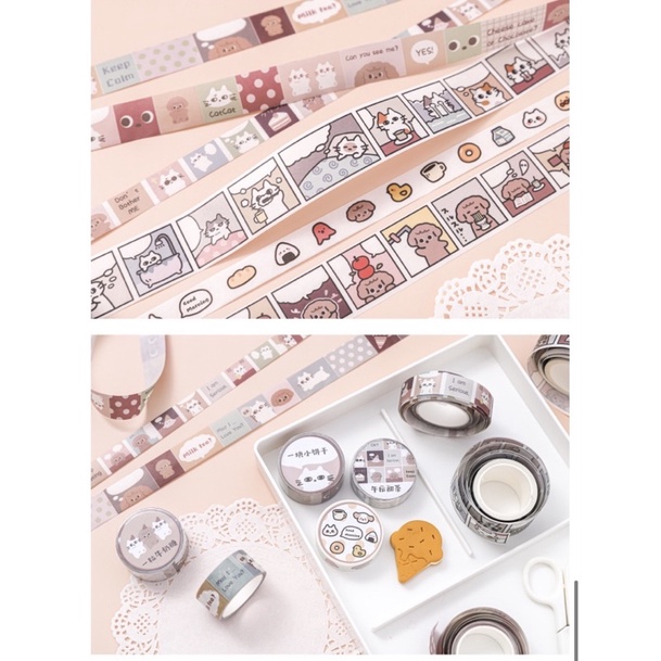Washi chiết Washitape gấu cute hàn quốc WS006