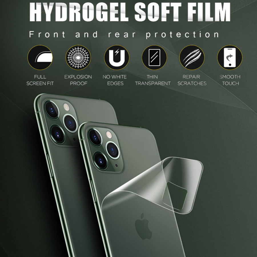 Miếng Dán Màn Hình Sau Cho iPhone 15 Pro Max iPhone 15 Plus 14 Pro Max 13 12 11 Pro Max 13 Mini X XR XS Max 6 6s 7 8 Plus SE 2020 SE3 2022 Dán Film Dẻo Full Màn Cong