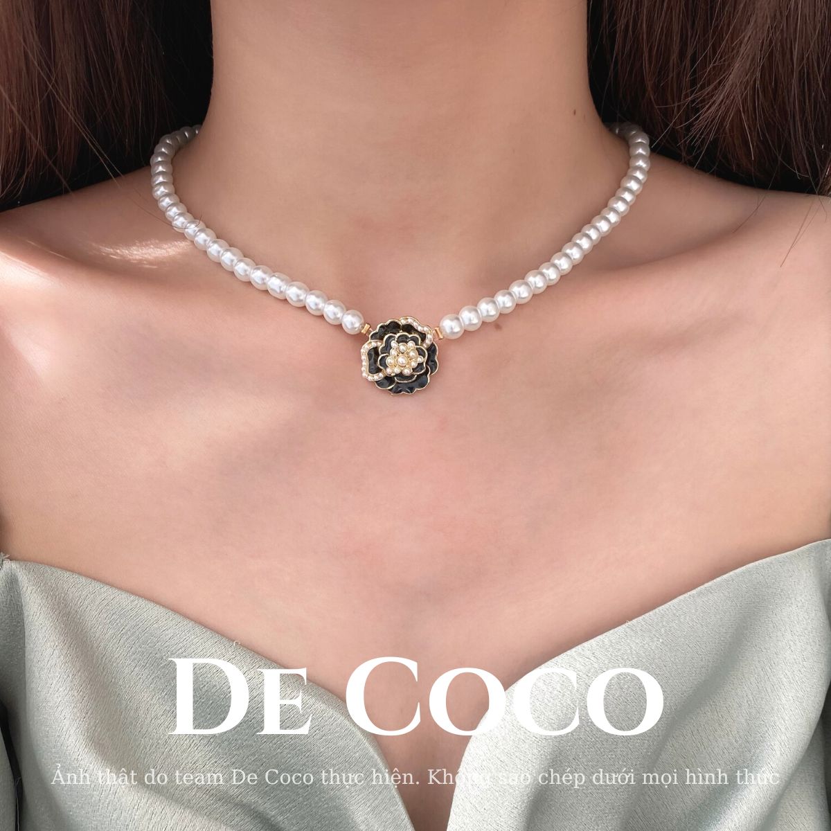 Vòng cổ choker ngọc trai Rosella De Coco