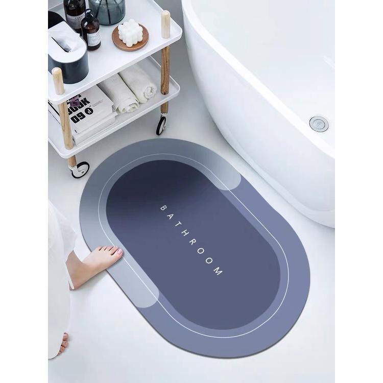 Thảm lau chân silicon thấm nước chống trượt nhà tắm nhà bếp chùi chân hút nước dày đế cao su