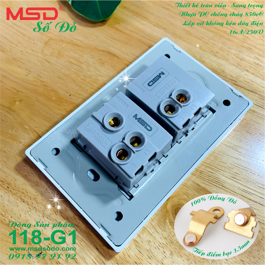 CÔNG TẮC CẦU THANG + C.TẮC ĐƠN - 118G1-MSD-B16