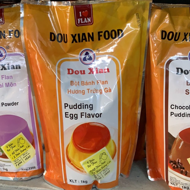 [HCM]Bột pudding Dou Xian bịch 1kg ( socola dưa lưới trứng môn)