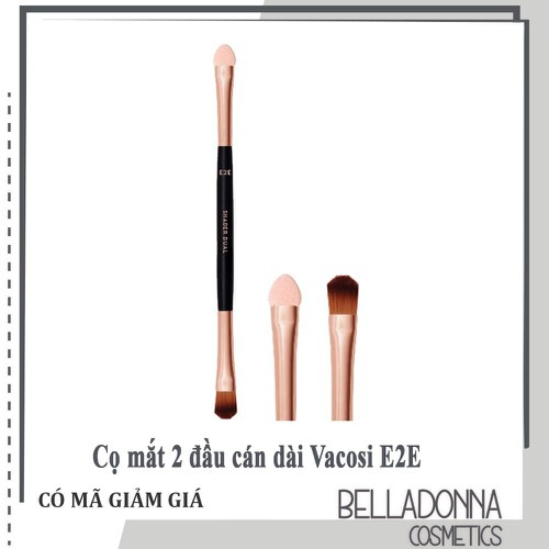 Cọ mắt 2 đầu cán dài Vacosi Makeup House E-2E (Hàng Chính Hãng)