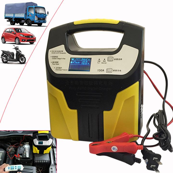 RẺ VÔ ĐỊCH Bộ sạc bình ác quy ô tô, xe máy 12/24Vcao cấp