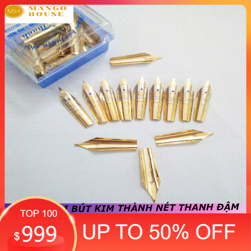 Set 5 Ngòi bút máy luyện viết chữ đẹp Kim Thành chính hãng- Tạo nét thanh đậm, Sắc nét, ôm tay, Màu ra đều, Bút máy, bút mực, bút luyện chữ đẹp