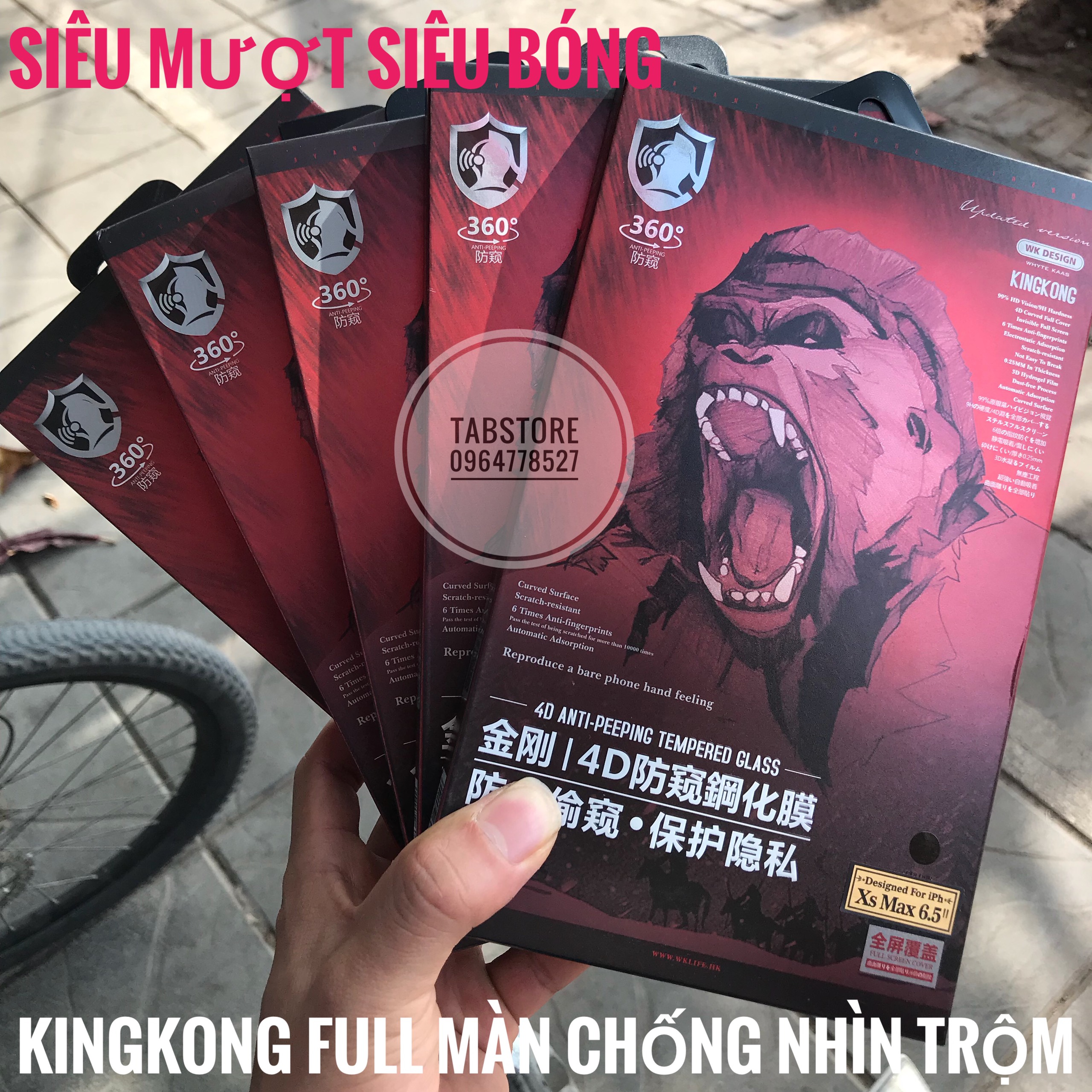 Cường Lực KINGKONG Full Màn Chống Nhìn Trộm