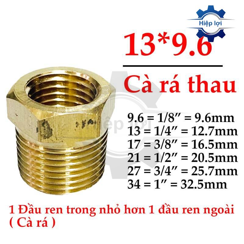 Cà rá thau - nối ren trong ren ngoài