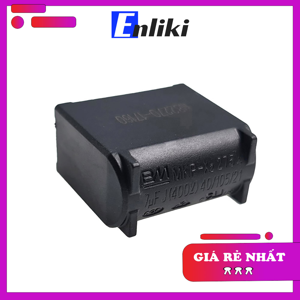 7uF Tụ Bếp Từ 275VAC 400VDC BM Đứng Màu Đen (Dày)