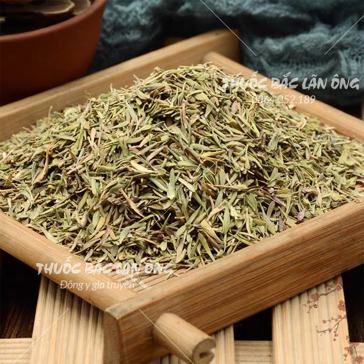 Lá húng quế tây khô 1Kg (Lá Basil nguyên liệu món Âu chuẩn vị) - Lãn Ông