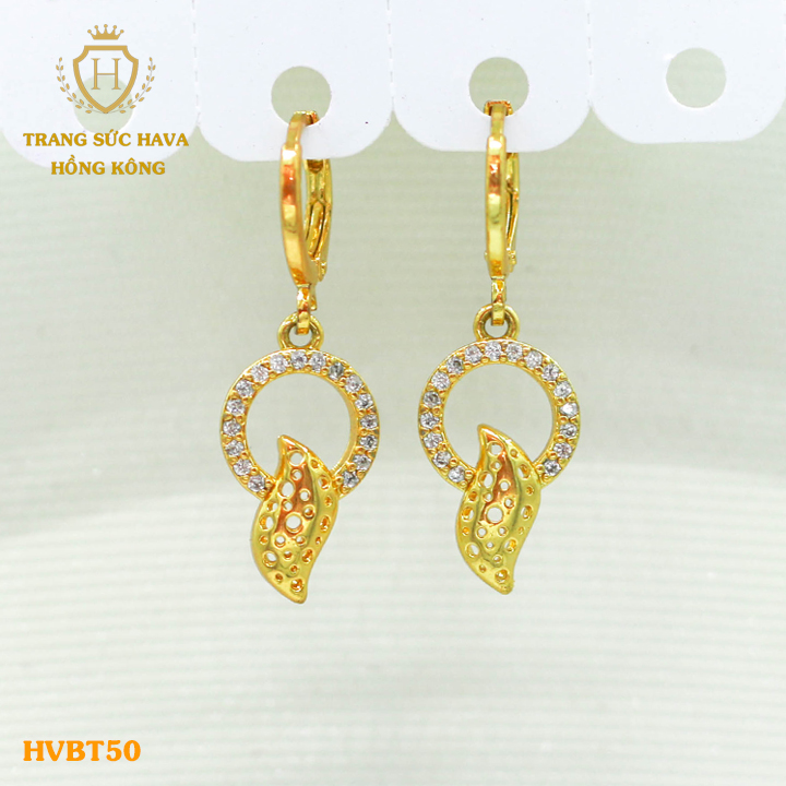 Earrings, earrings, earring female personality designs long applique stone, titanium plating Gold non 10K, 18K, 24k real high-end (not black)-Jewelry Hava Hong Kong