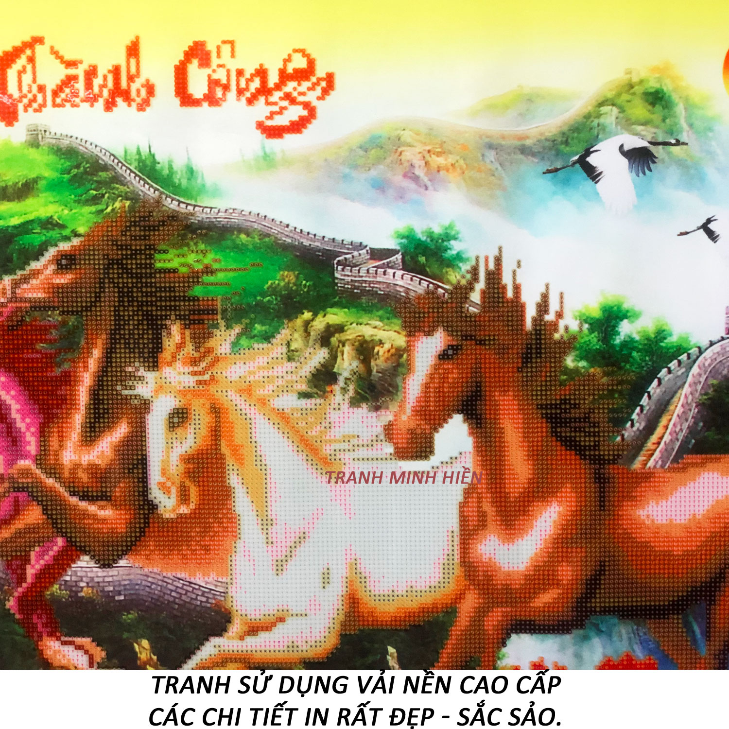 Tranh Đính Đá Giá Rẻ - Mã Đáo Thành Công 28 (Kèm Quà Tặng) - Tranh Minh Hiền (TỰ ĐÍNH ĐÁ)
