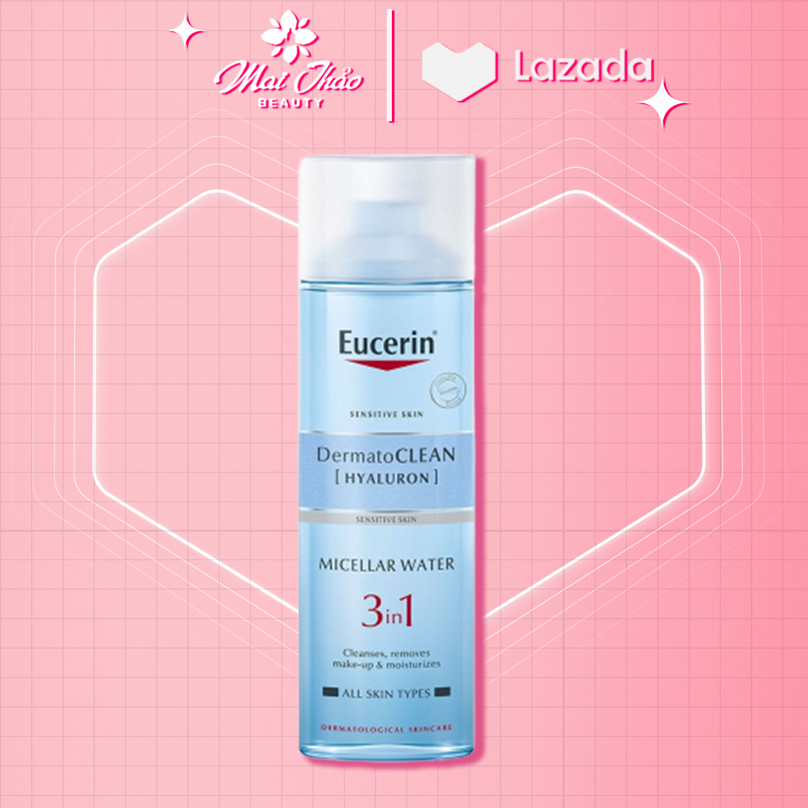 Eucerin Nước Tẩy Trang DermatoClean Micellar Cleansing Fluid 3 in 1 200ml