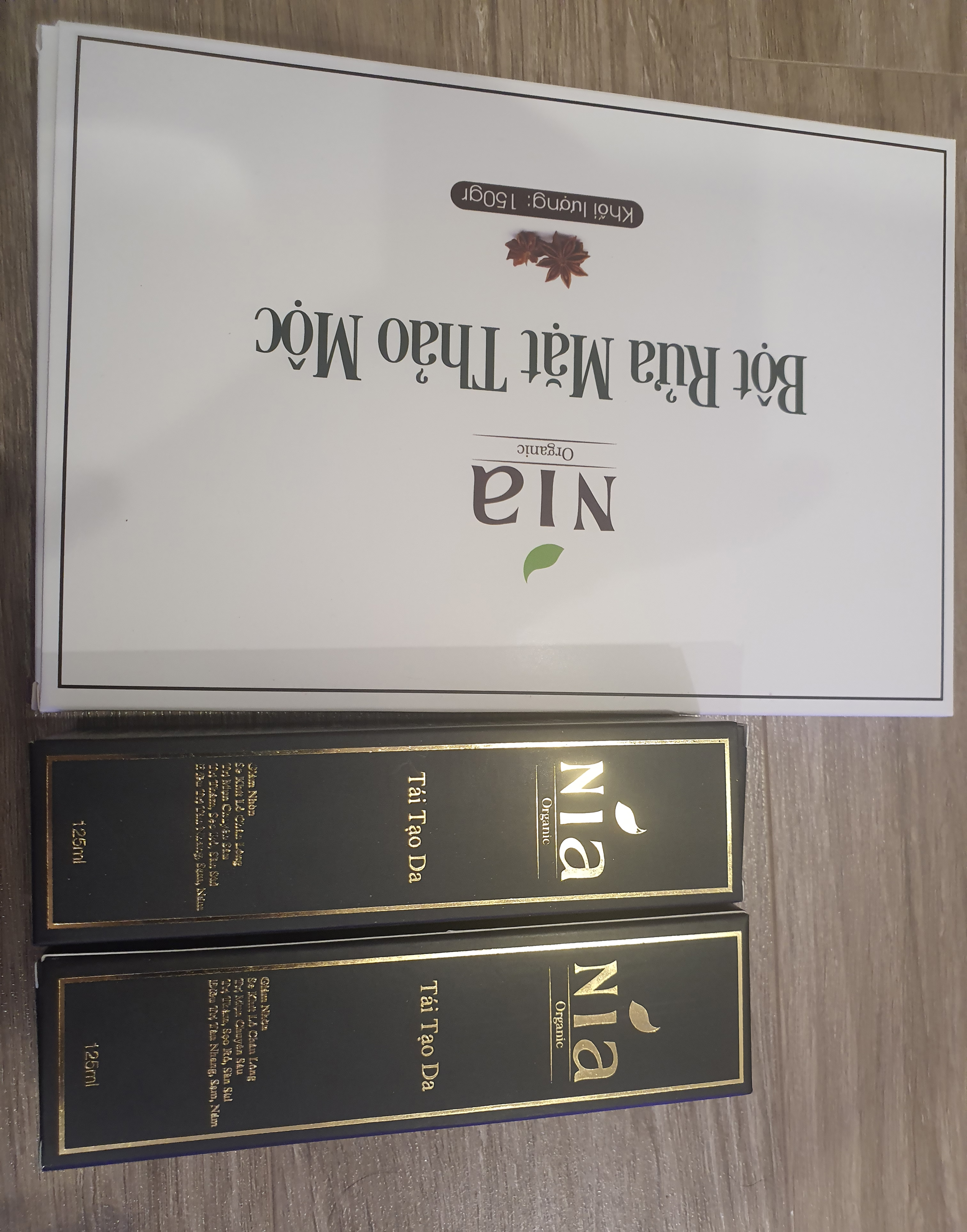 Combo tái tạo da Nia Organic